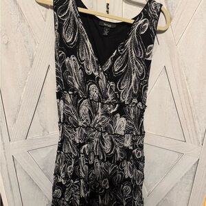 Style & Co Sleeveless Black and White Dress